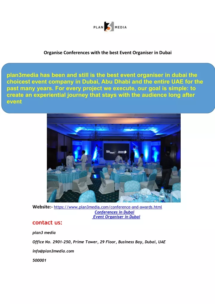organise conferences with the best event