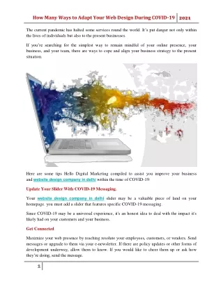 how many ways to adapt your web design during