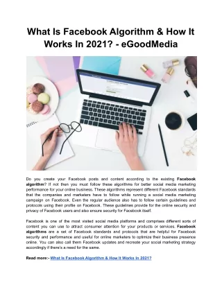 what is facebook algorithm how it works in 2021