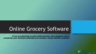online grocery software