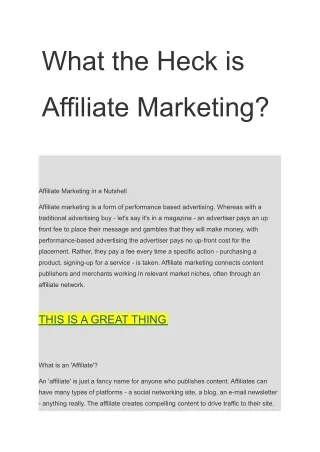 What is an 'Affiliate'?