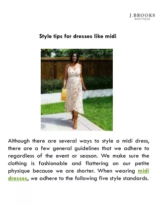 style tips for dresses like midi