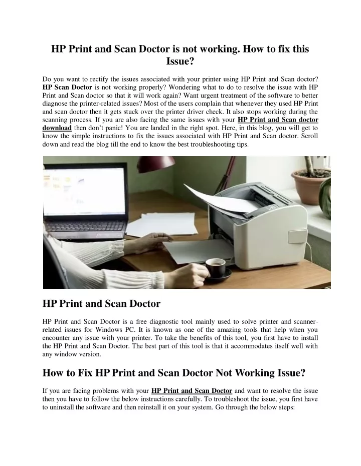 Ppt Hp Print And Scan Doctor Is Not Working How To Fix This Issue Powerpoint Presentation 4532