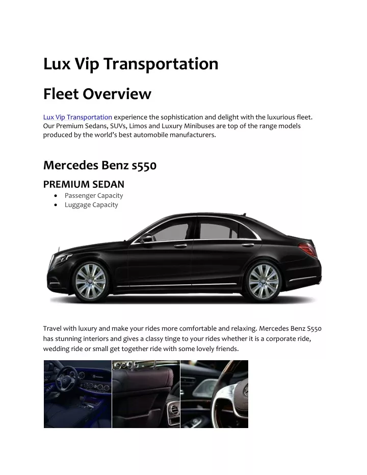 lux vip transportation