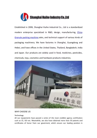 Shanghai Huihe Industrial Co., Ltd