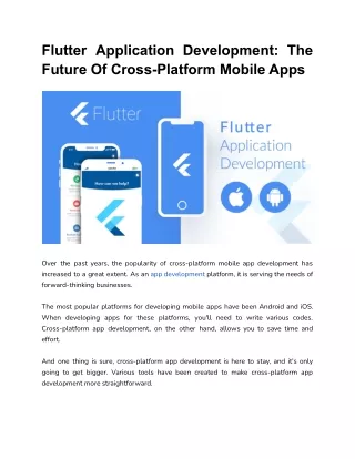 flutter application development the future
