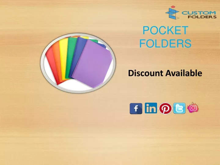 pocket folders discount available
