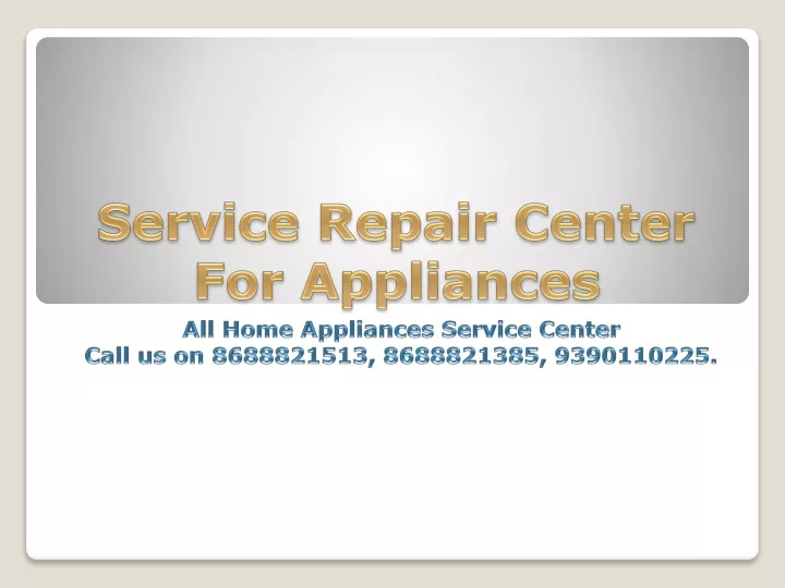 service repair center for appliances