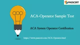 aca operator sample test aca operator sample test