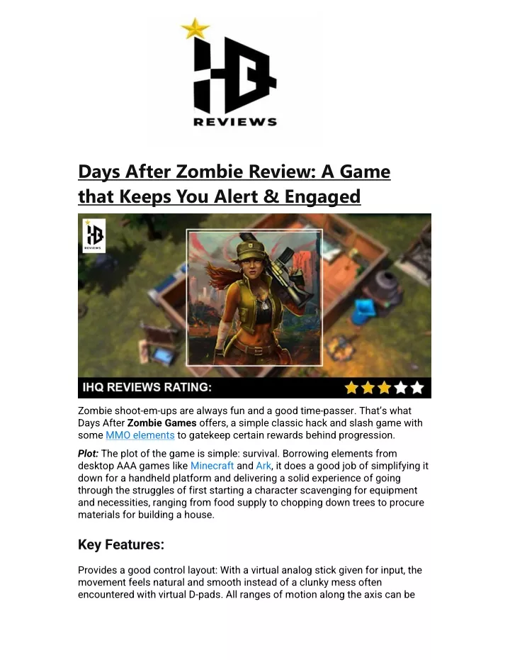 days after zombie review a game that keeps
