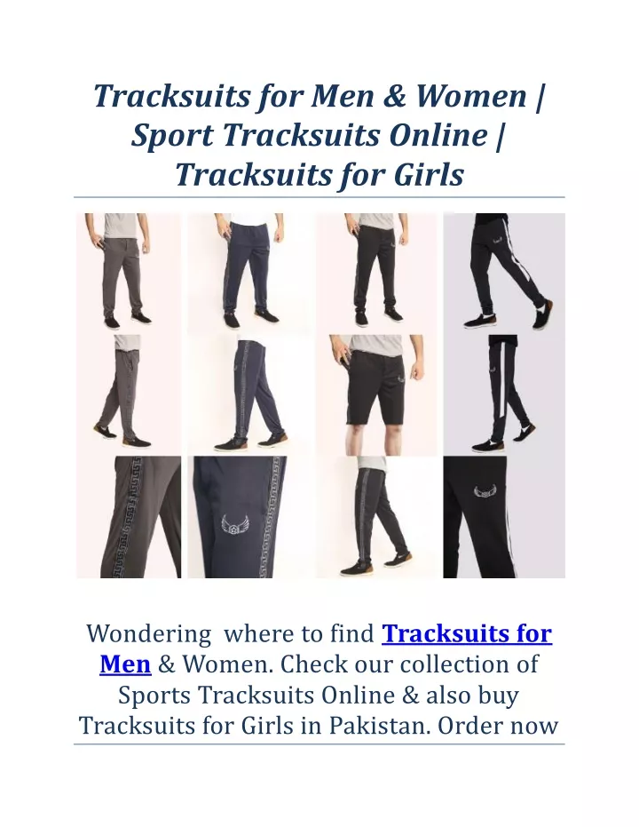 tracksuits for men women sport tracksuits online