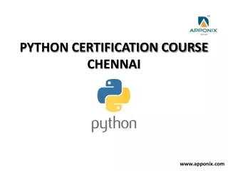 PYTHON CERTIFICATION COURSE CHENNAI