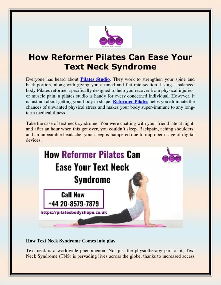 how reformer pilates can ease your text neck