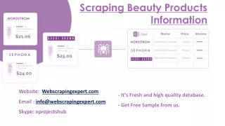 scraping beauty products information