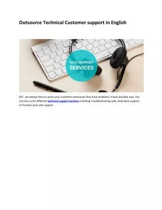 Outsource Technical Customer support in English-converted