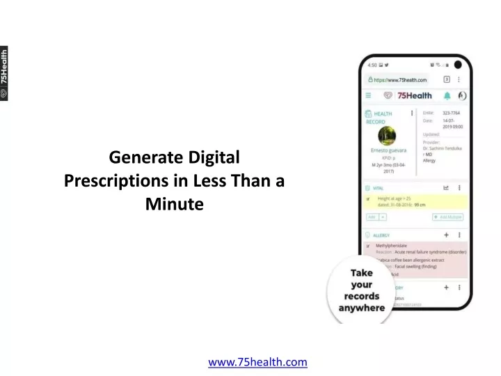 generate digital prescriptions in less than