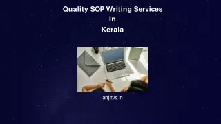 Quality SOP Writing Services In Kerala