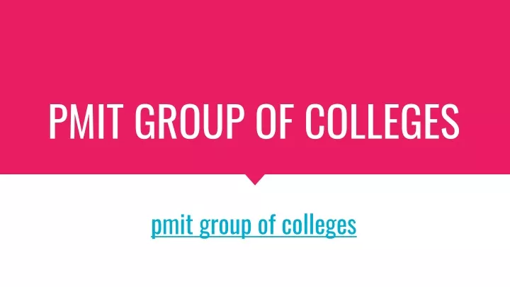 pmit group of colleges