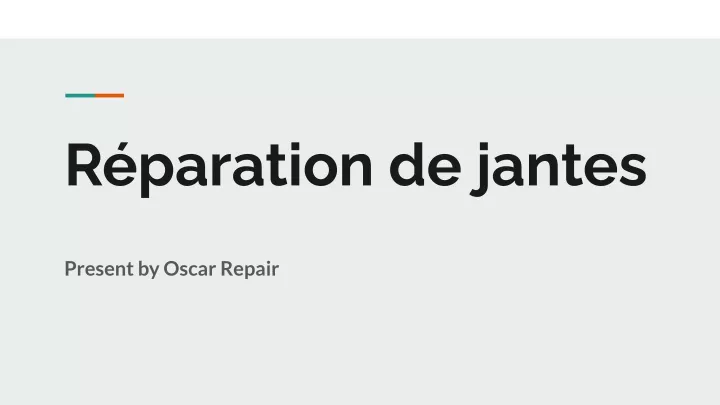 r paration de jantes