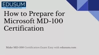 how to prepare for microsoft md 100 certification