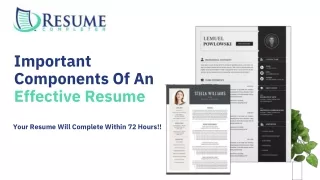 Important Components Of An Effective Resume