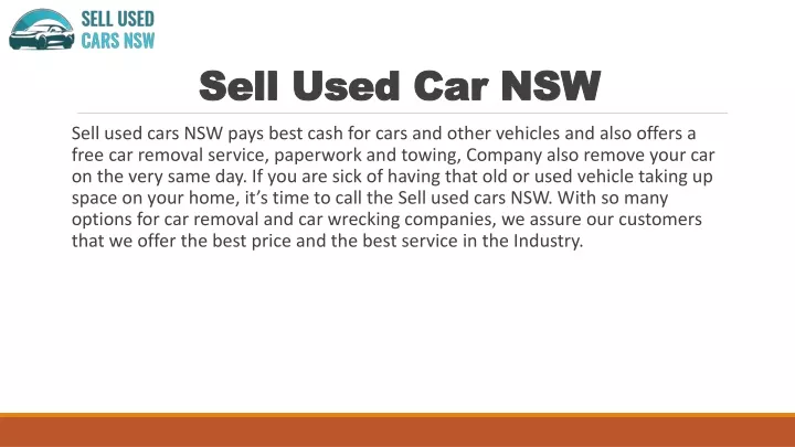 sell used car nsw