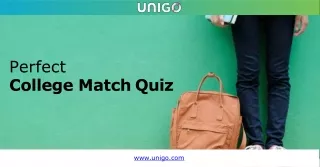 Perfect College Match Quiz - UNIGO