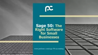 sage 50 the right software for small businesses