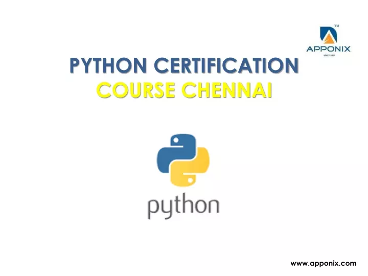 PPT - PYTHON CERTIFICATION COURSE CHENNAI PowerPoint Presentation, free ...