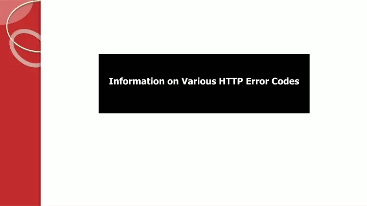 information on various http error codes
