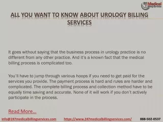 all you want to know about urology billing services