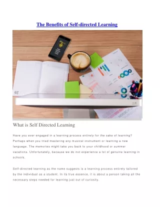the benefits of self directed learning