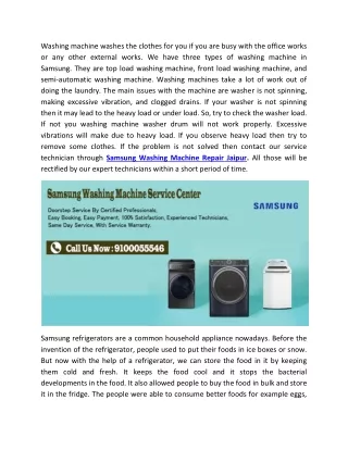 Samsung Washing Machine Repair Jaipur