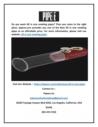 do you want all in one smoking pipes then