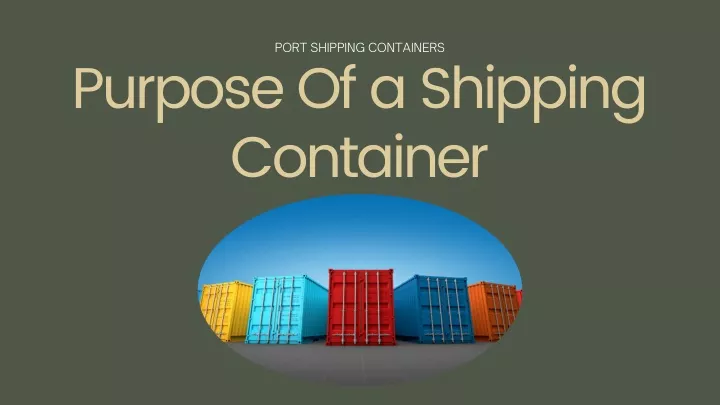 port shipping containers
