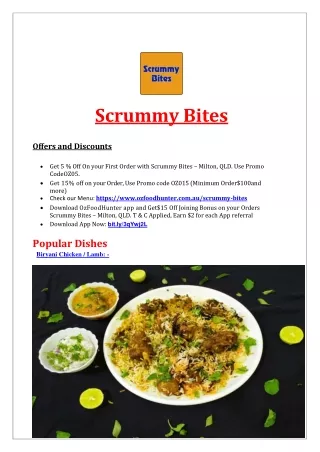 scrummy bites offers and discounts