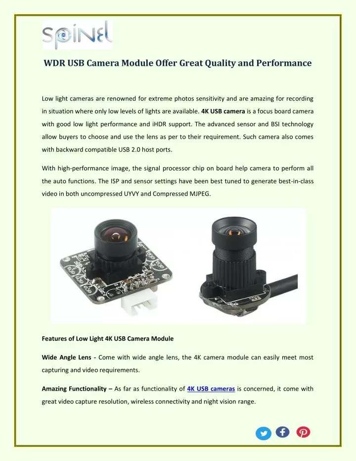 wdr usb camera module offer great quality