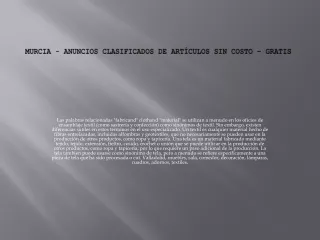 Murcia - anuncios clasificados de artículos sin costo – gratis
