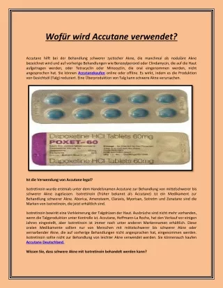 wof r wird accutane verwendet