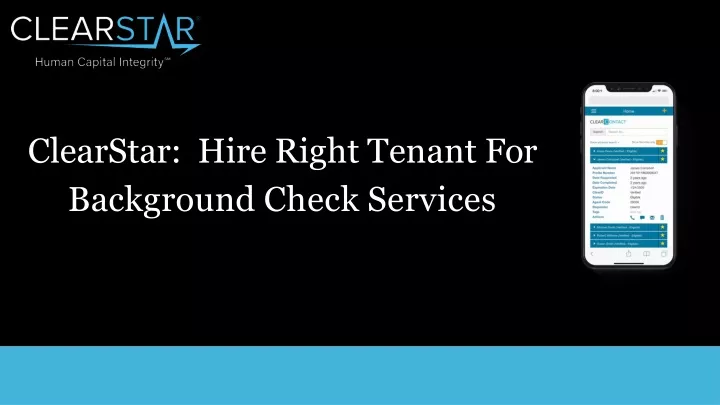 clearstar hire right tenant for background check services