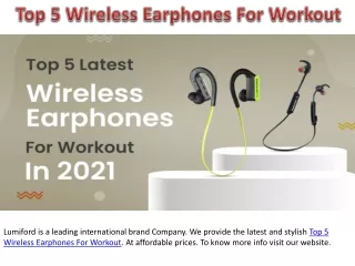 Top 5 Wireless Earphones For Workout