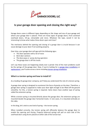 Is your garage door opening and closing the right way?