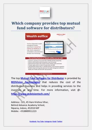 which company provides top mutual fund software