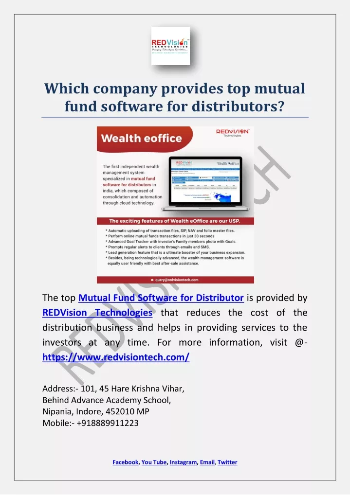 which company provides top mutual fund software