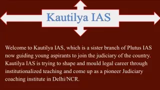 Kautilya IAS Coaching Institute
