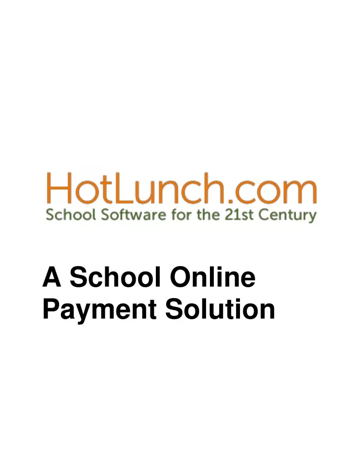 a school online payment solution