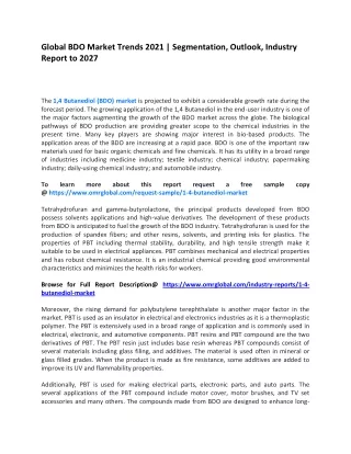 global bdo market trends 2021 segmentation