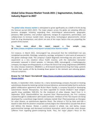 global celiac disease market trends 2021