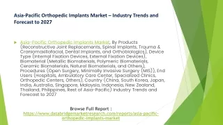 Asia-Pacific Orthopedic Implants Market