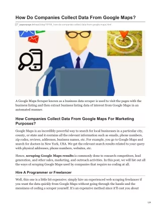 how do companies collect data from google maps